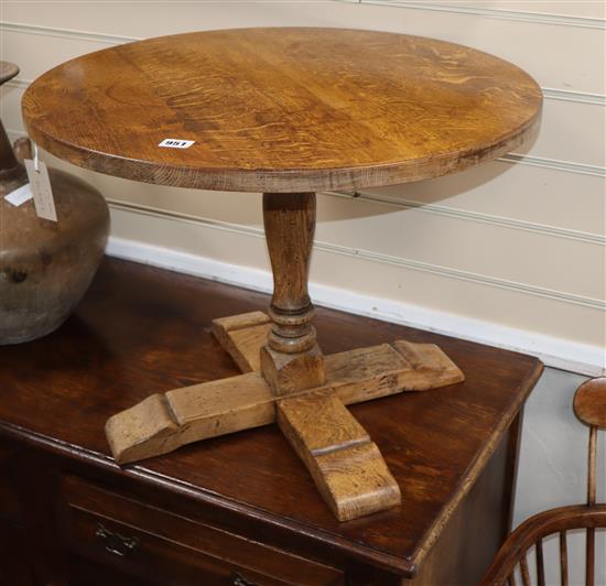 A pair of box-seat stools and a circular low table